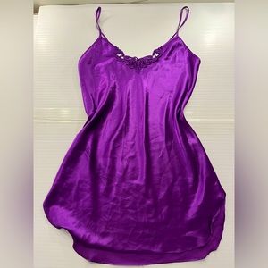 Purple Silk Short Dress/Nightgown